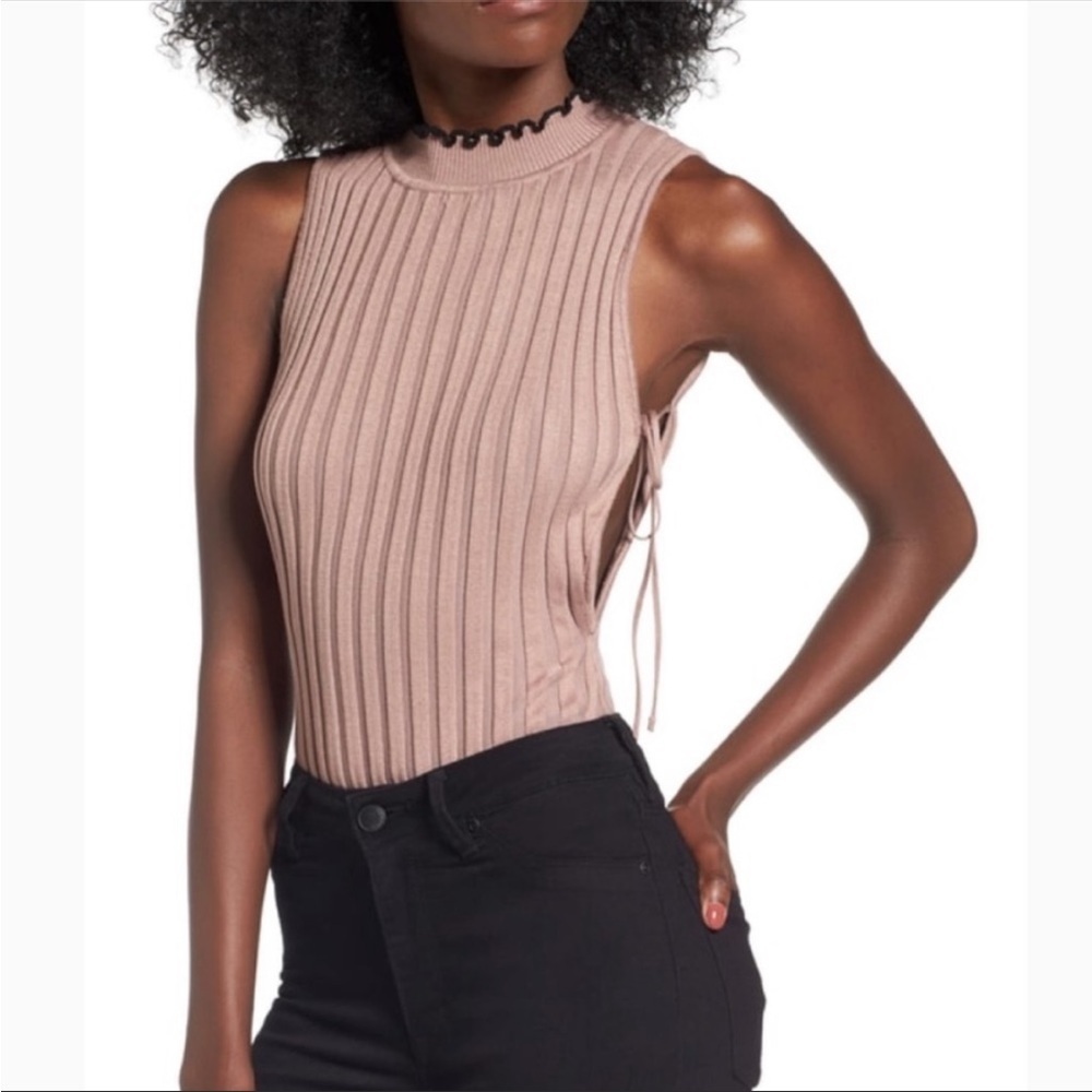 NWT NBD Hope Bodysuit Tan ribbed